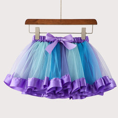 Girls Mermaid Costume Tutu Skirt with Bowknot