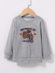Kid's Pattern Print Sweatshirt Pullover Crew Neck Top