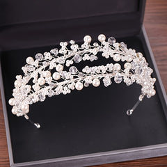 Pearl Crystal Bridal Tiara Headband Hair Accessories