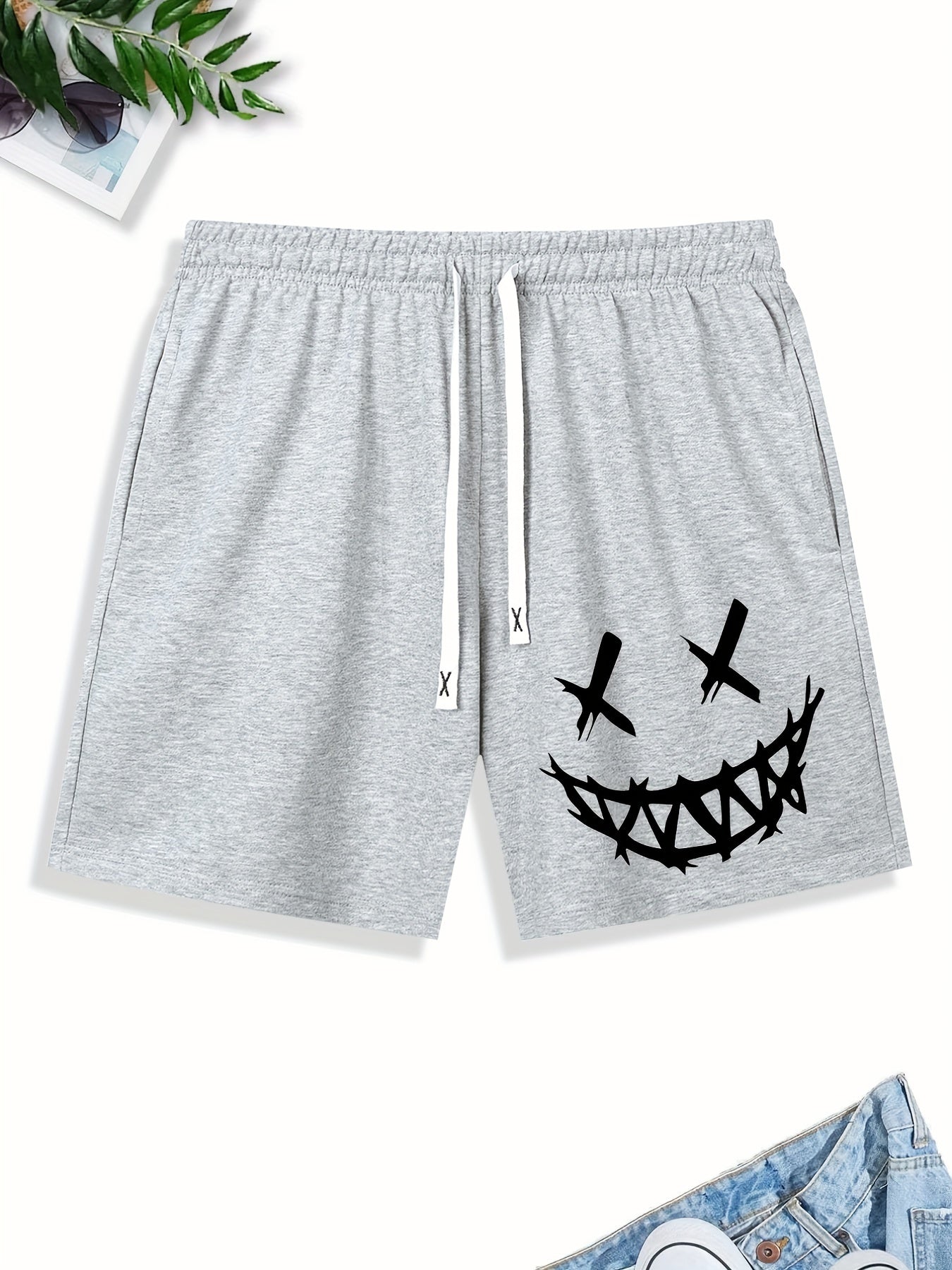 Men's Stretch Waist Drawstring Shorts for Summer Beach