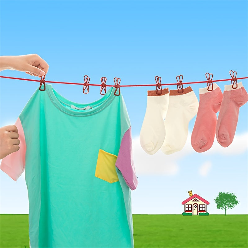 Portable Retractable Clothesline with 12 Clips
