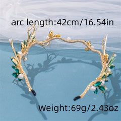Green Rhinestone Crystal Princess Hair Hoop for Girls