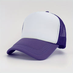 Fluorescent Baseball Cap Sunscreen Trucker Hat Mesh Breathable Adjustable