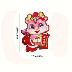 Year Of The Dragon Zodiac Door Sticker Spring Decorations