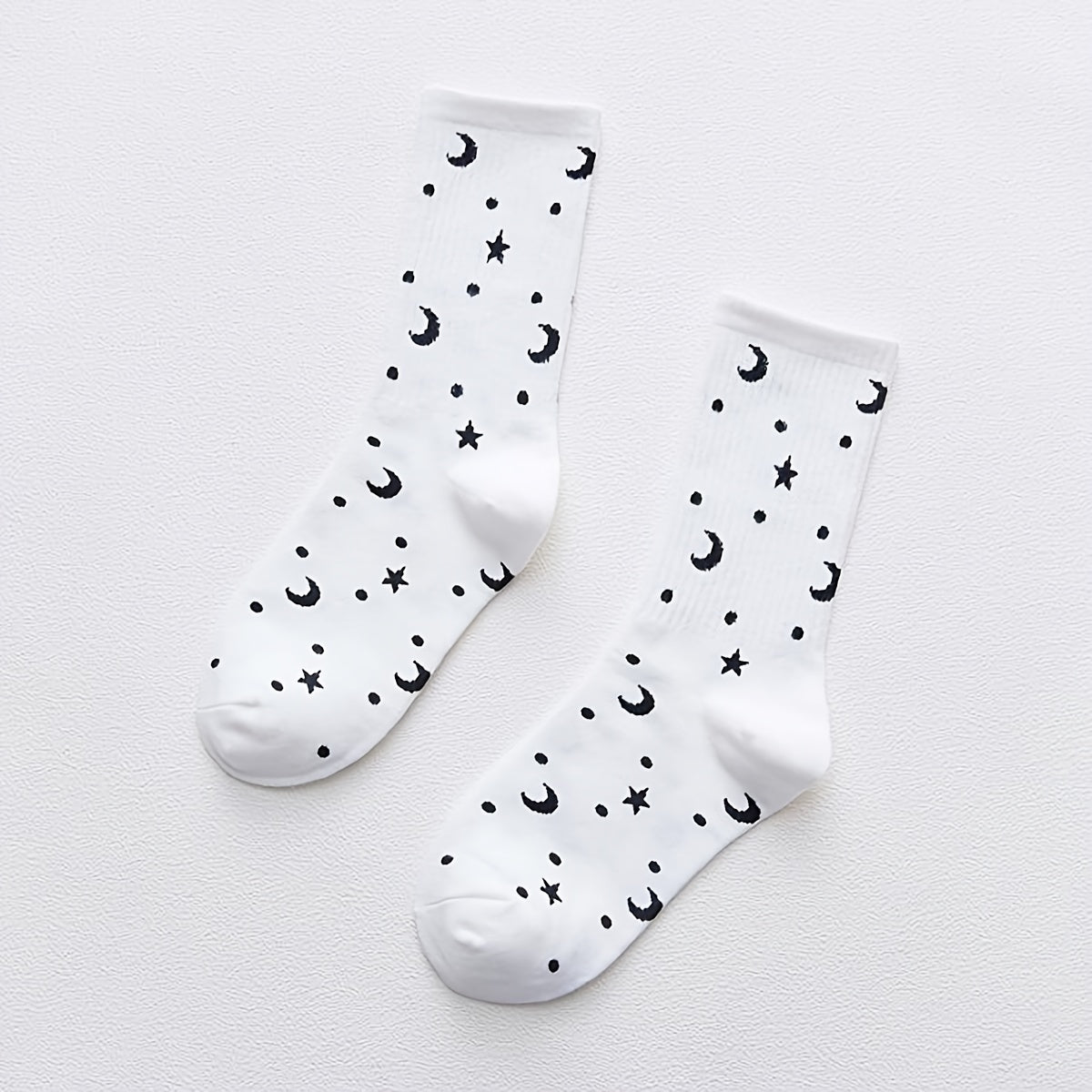 Star Print Mid Tube Socks Women's Stockings