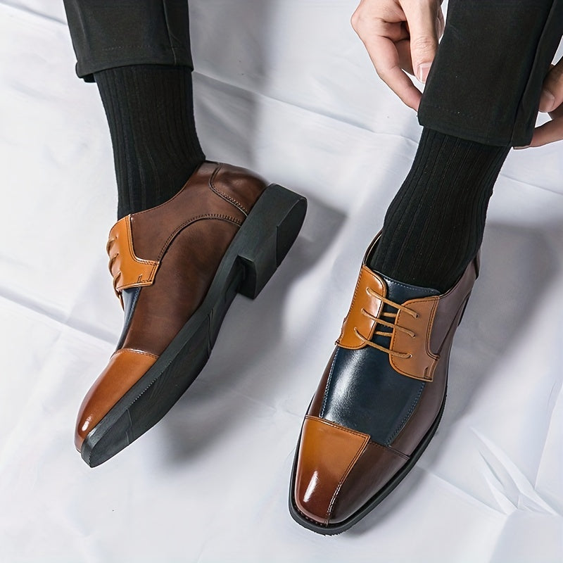 Men's Block Derby Shoes Office Business Formal Events
