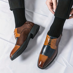 Men's Block Derby Shoes Office Business Formal Events