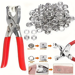 200pcs Metal Sewing Button and Snap Fastener Pliers Set