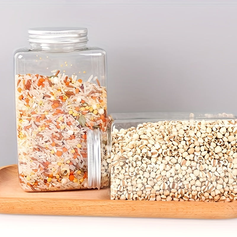 Airtight Food Jars with Lids - Fresh Keeping Box for Cereal, Pasta, Tea