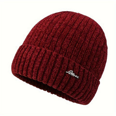 Winter Velvet Knitted Hat with Ear Protection for Outdoor Cycling Skiing