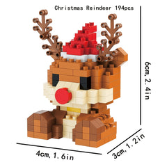 Christmas Building Blocks Toys Santa Elf Train Snowman Tree Reindeer