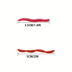 Bionic Bloodworm Grub Soft Silicone Lure for Bass Trout Fishing