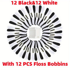 24pcs Halloween Friendship Bracelets Floss & Threads with Bobbins