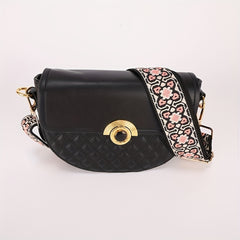 Flower Pattern Adjustable Shoulder Strap Ethnic Style Purse Replacement Belt