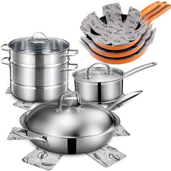 Anti Slip Pot and Pan Protectors 3 Sizes Gray