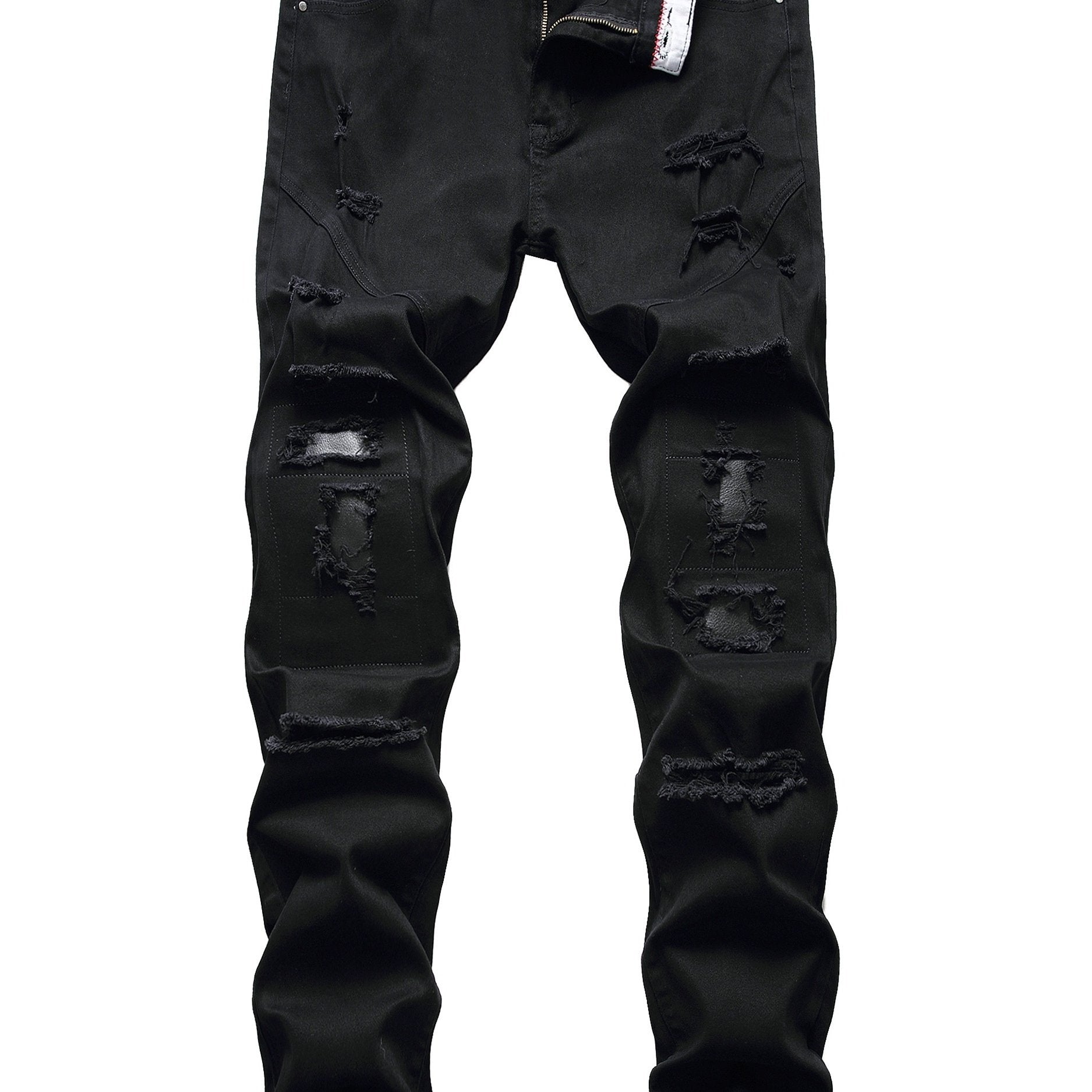Men's Ripped Jeans Casual Street Style Straight Leg Denim Pants