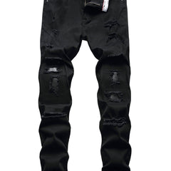 Men's Ripped Jeans Casual Street Style Straight Leg Denim Pants