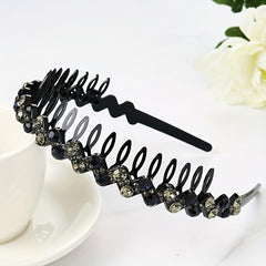 Flower Rhinestone Shining Headband - Hair Accessories