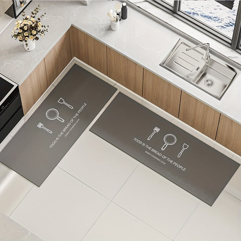 Non-slip Kitchen Floor Mat Absorbent Quick Dry Rubber Back Kitchen Rug