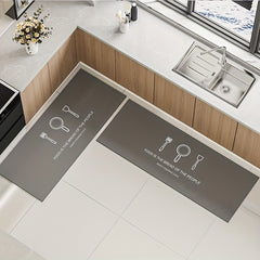 Non-slip Kitchen Floor Mat Absorbent Quick Dry Rubber Back Kitchen Rug