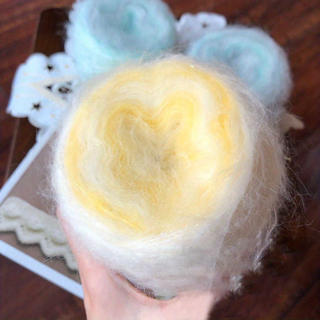 Dreamy Rainbow Long Mohair DIY Knitting Crocheting Soft Accessories