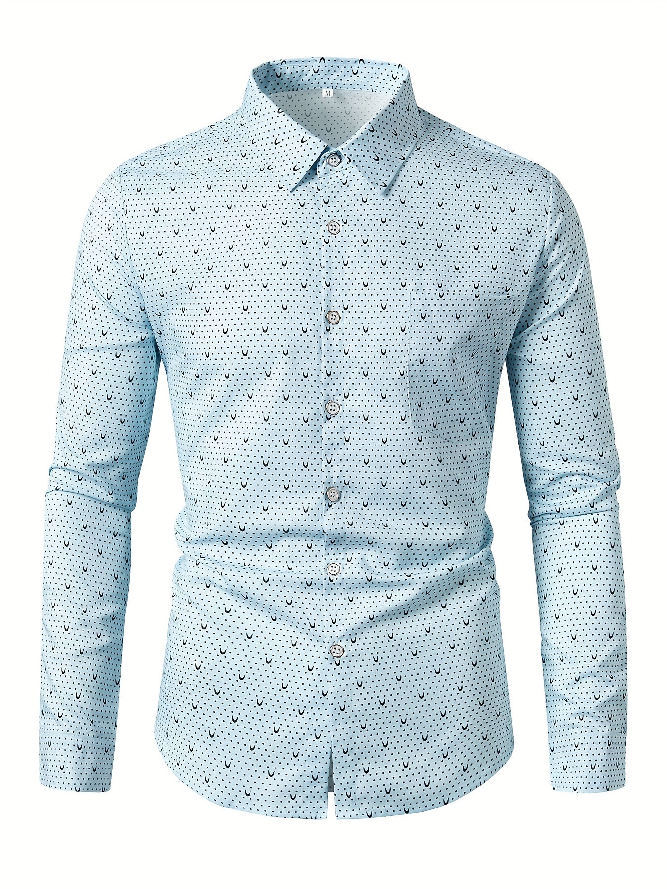 Full Body Print Men's Long Sleeve Shirt For Autumn