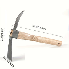 Manganese Steel Gardening Small Hoe Pickaxe Rake Handheld Digging Tool