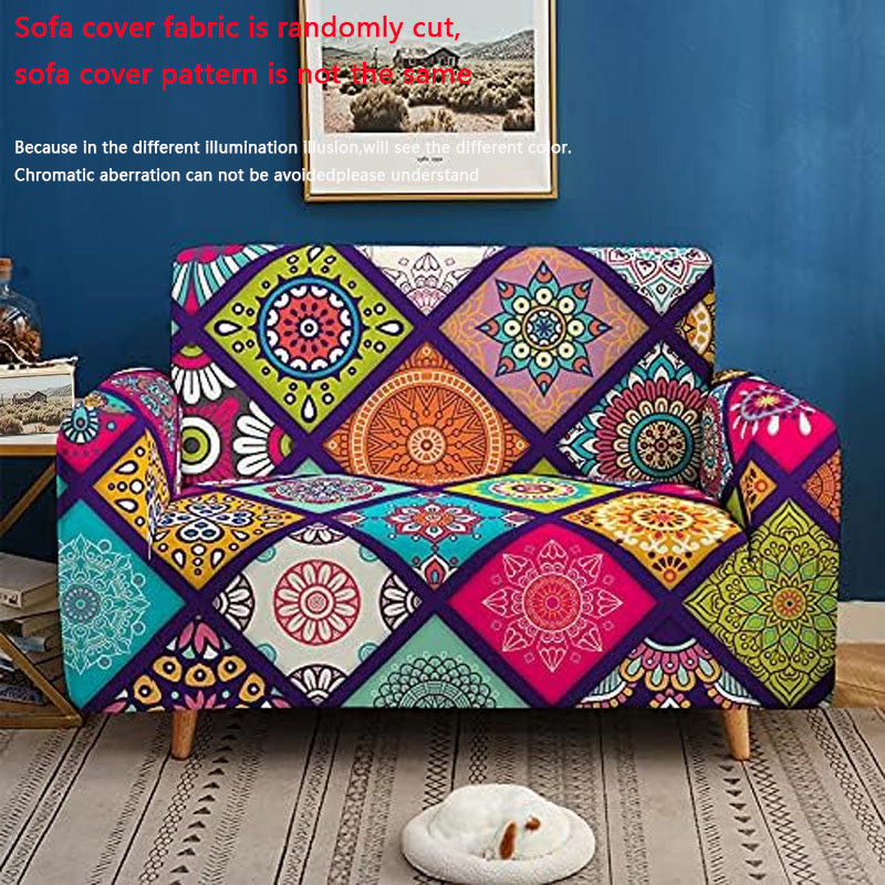 Bohemian Floral Pattern Sofa Cover