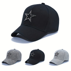 Iron Label Pentagram Baseball Cap Solid Hip Hop Sun Hat Unisex Dad Hats