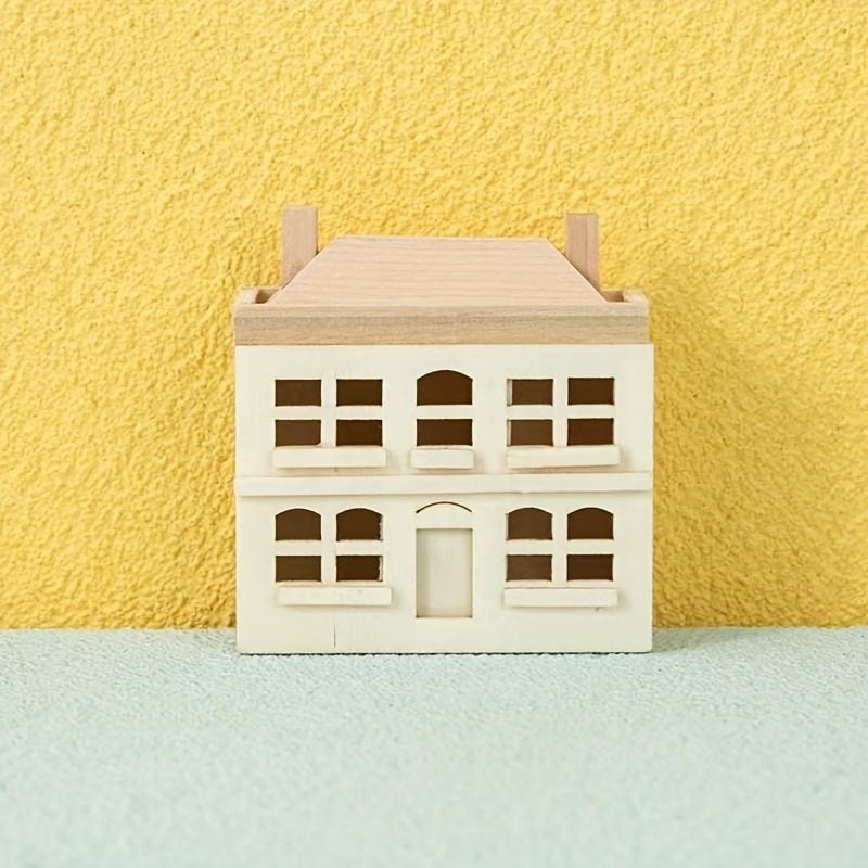 Dollhouse Furniture Natural Wood Pocket Villa Small House