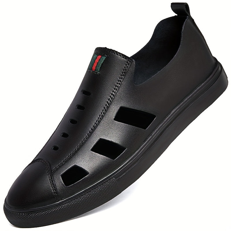 Men's Cut Out Slip On Loafers Summer Casual Walking Shoes
