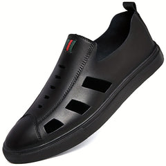 Men's Cut Out Slip On Loafers Summer Casual Walking Shoes