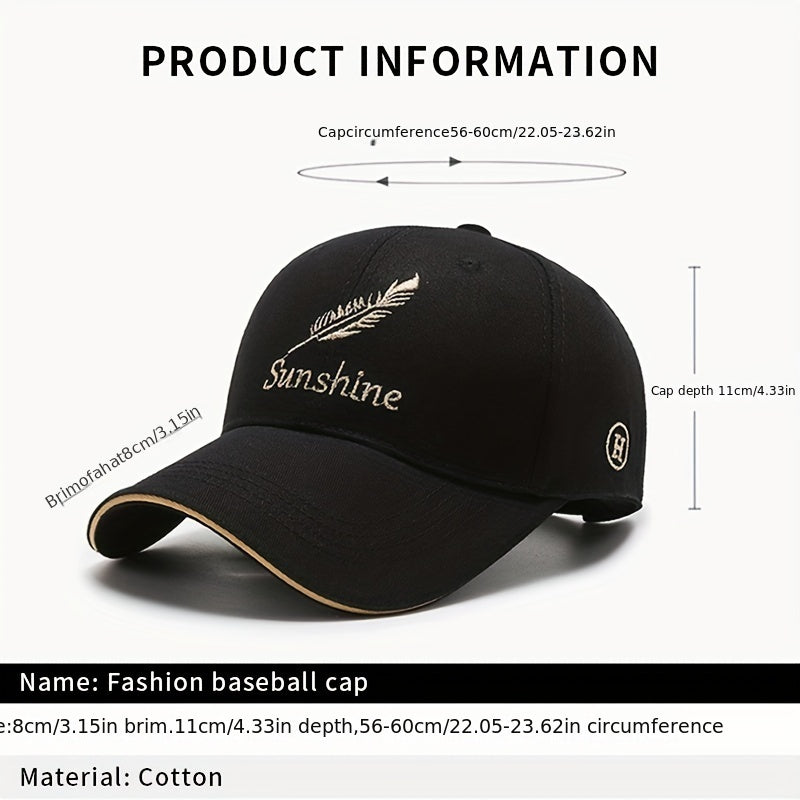Outdoor Baseball Cap Summer Embroidered Adjustable Hip Hop Hat Men Women