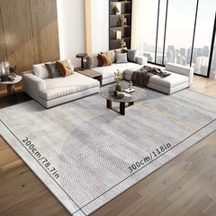 Modern Nordic Area Rug Large Non Slip TPR Backing Living Room Sofa Mat