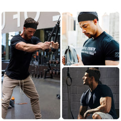 5pcs Men's Sports Headbands Breathable Mesh Reusable Washable Sweat Bands