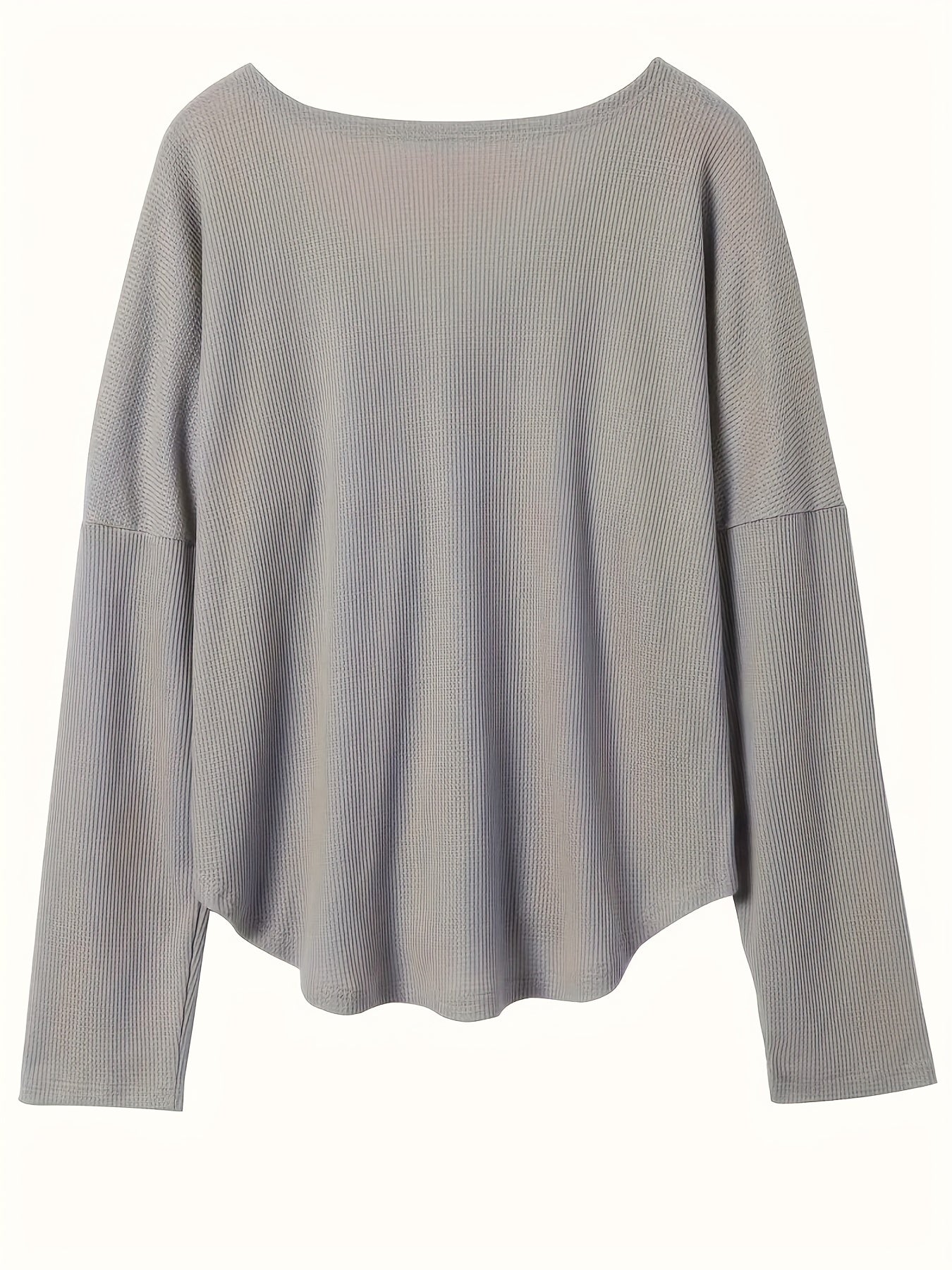 Solid Waffle Knit Long Sleeve Button Up Cardigan