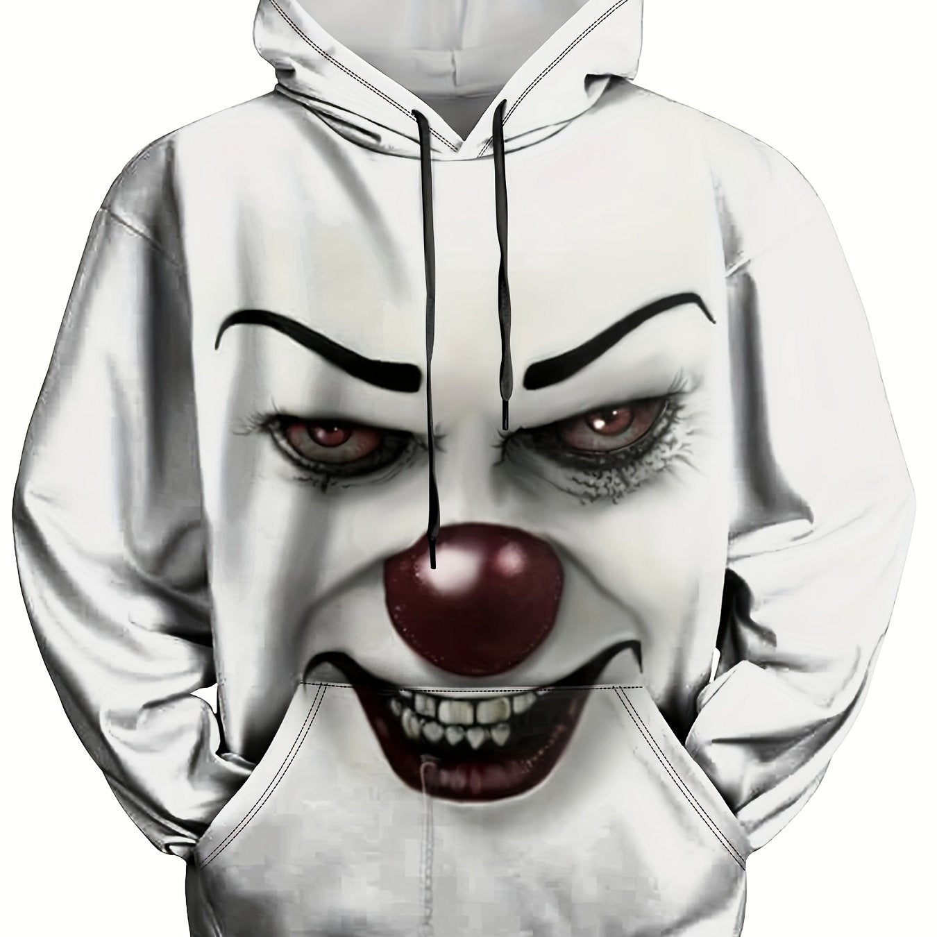 Clown Print Hoodie Men Graphic Hooded Pullover Autumn Clothing