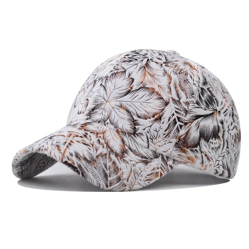 Leaf Print Baseball Cap Hip Hop Hat Sun Hats