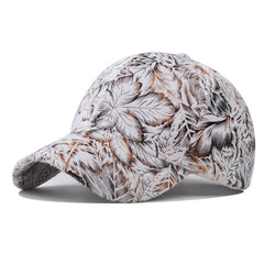 Leaf Print Baseball Cap Hip Hop Hat Sun Hats