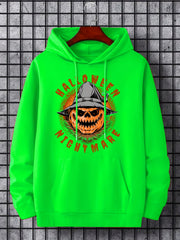 Men's Cartoon Pumpkin Graphic Hoodie Halloween Style