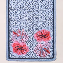 Leopard Floral Print Scarf Multifunctional Long Scarf Bandana Head Wrap