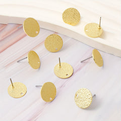 10pcs Geometric Earring Pin Base for DIY Jewelry Making