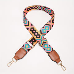 Vintage Geometric Pattern Bag Strap Wide Replaceable Strap