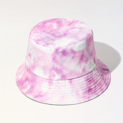 Purple Tie Dye Bucket Hat Casual Basin Hat Lightweight Sunscreen Fisherman Cap