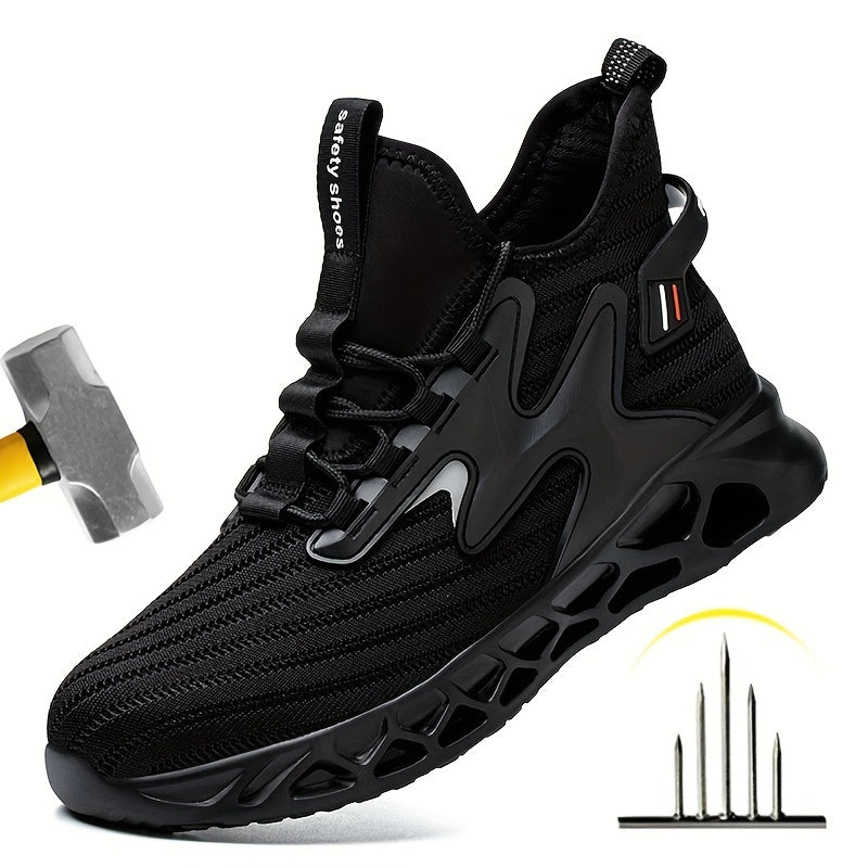 Steel Toe Sneakers For Men Safety Shoes Comfortable Puncture Proof Work Shoes