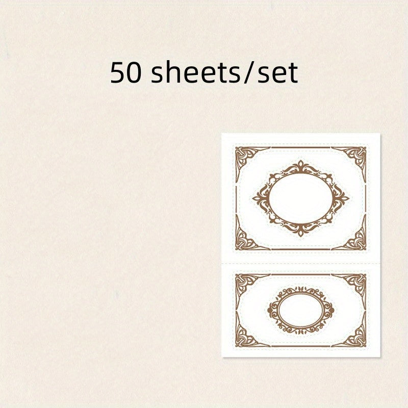 50 Sheets Non-Adhesive Decorative Material Paper Notepad Guestbook Memo