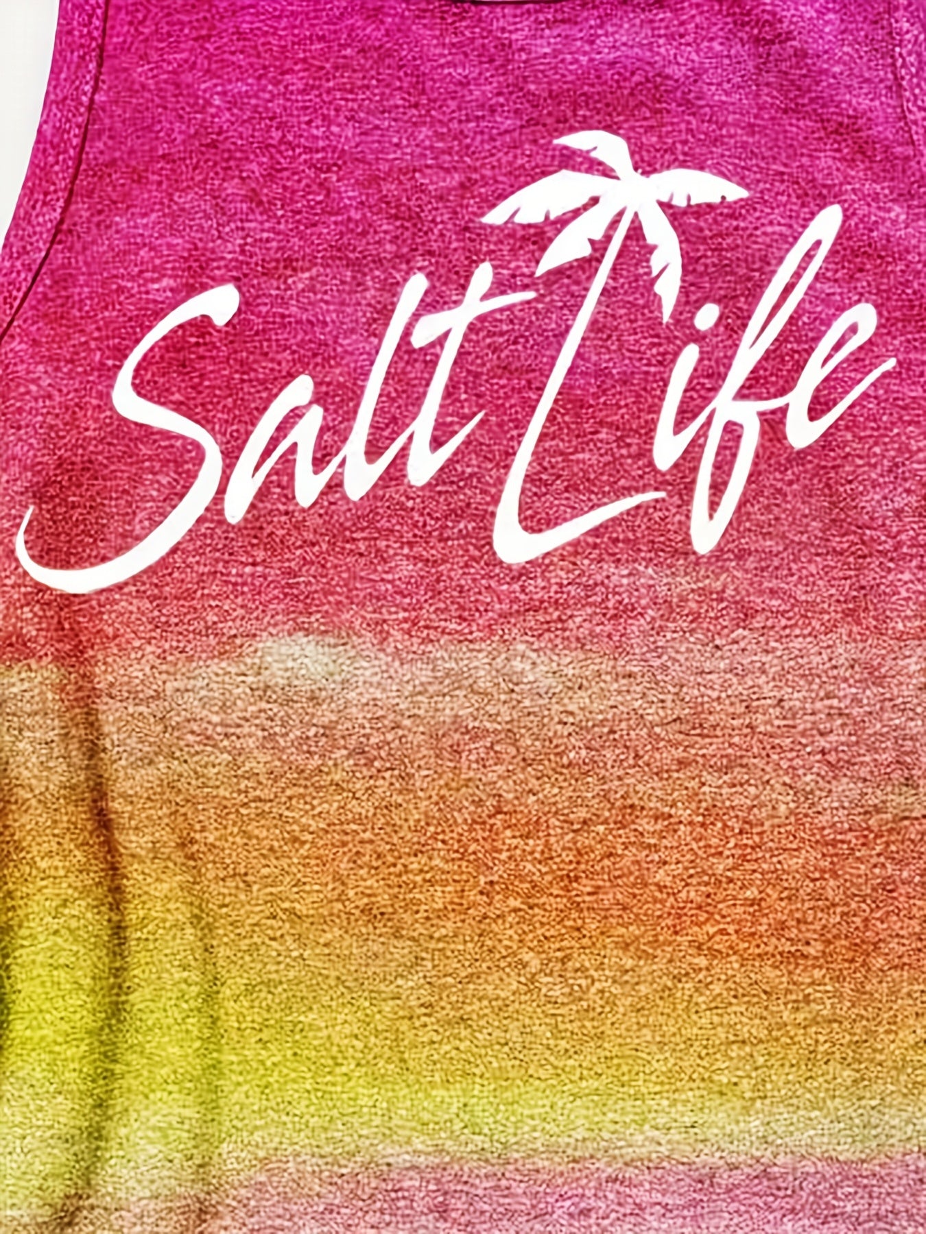 Sunset Letter Print Tank Top Sleeveless Summer Tank Top