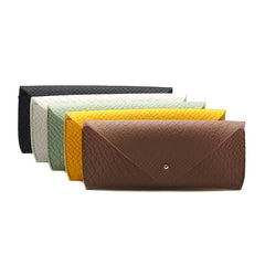 Embossed Leather Sunglasses Pouch Eyewear Case Storage Box