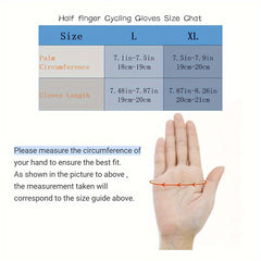 Men's Non-Slip Half Finger Gloves - Breathable Outdoor Sports Cycling Gloves