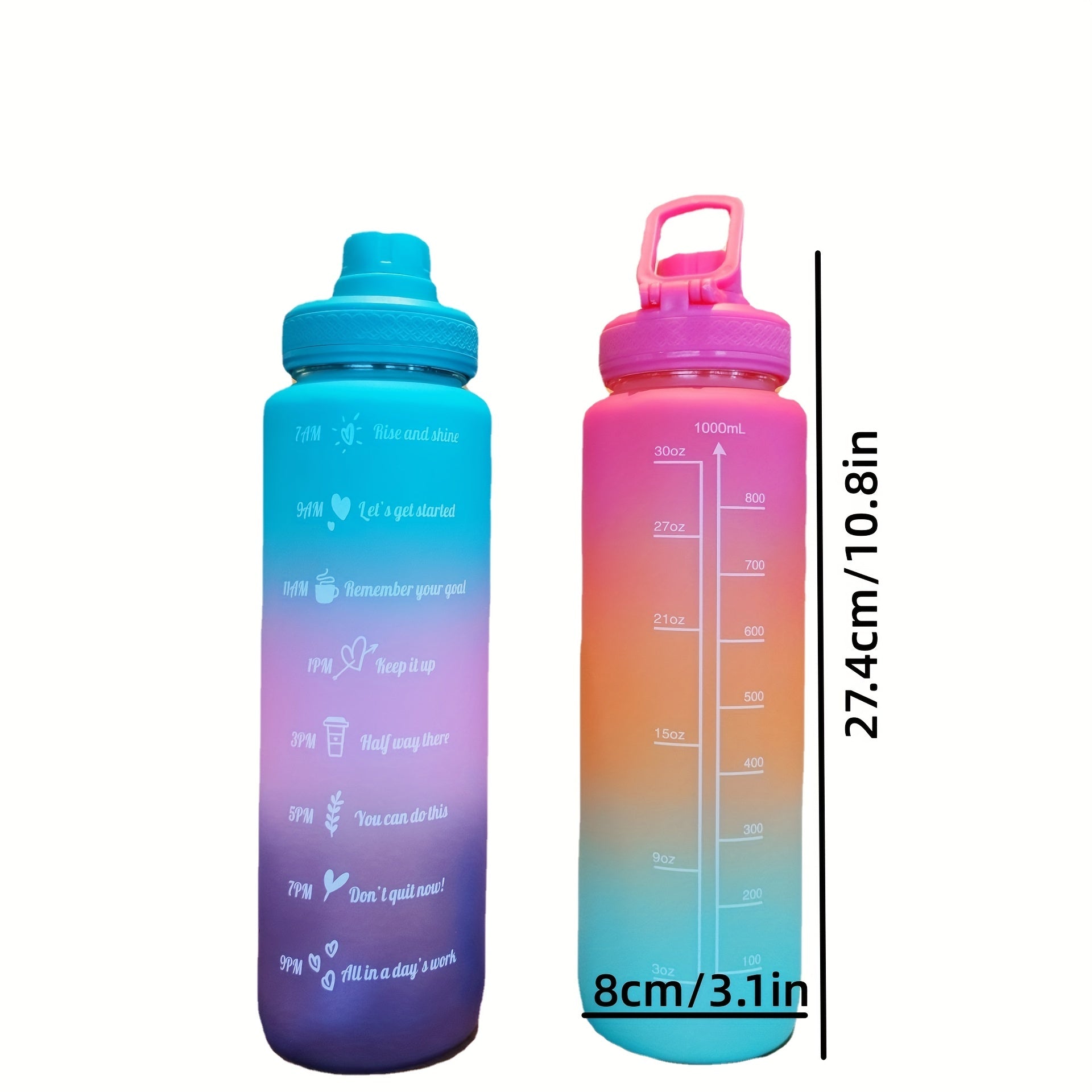 Gradient Sports Water Bottle Large Capacity Handle for Outdoor Travel